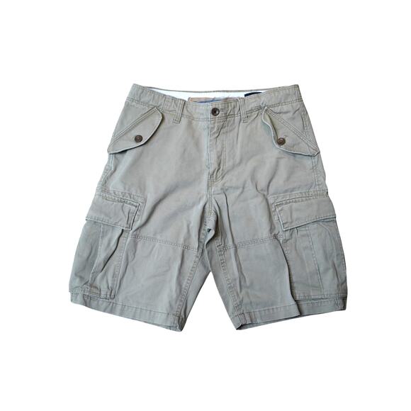 Banana Republic Men Cotton Cargo Khaki Pocket Shorts Size 30 Tan Brown - Picture 1 of 8